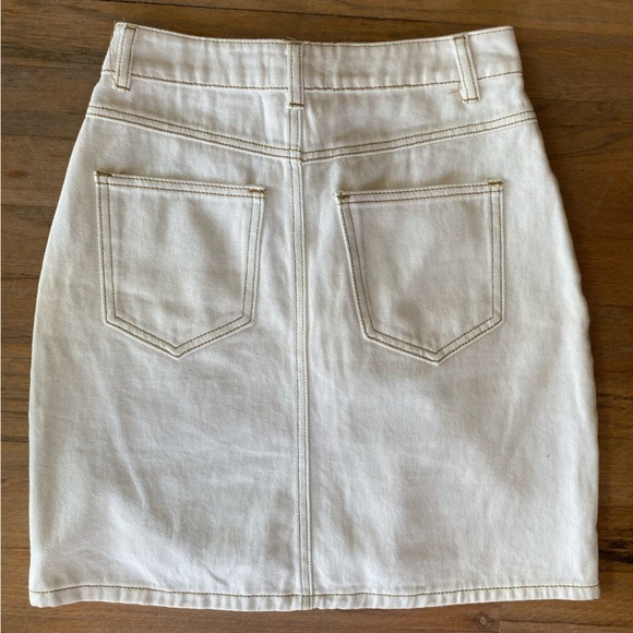 Bohme Ivory High Waisted Jean Skirt Womens Size xs - Picture 2 of 4